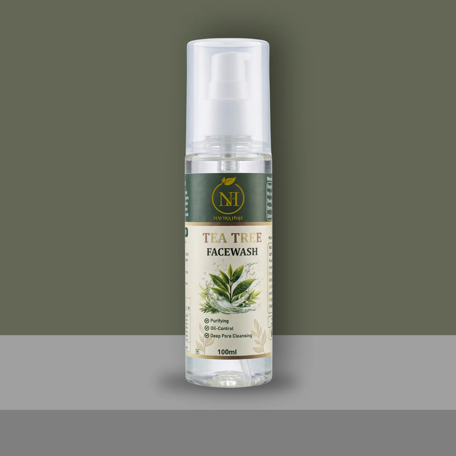 Tea Tree Face Wash | Clarifying Cleanser for Oily & Acne-Prone Skin | Controls Excess Oil | Refreshing Cleanser